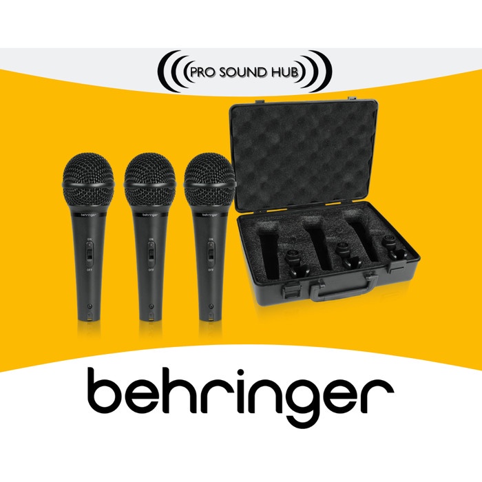 Behringer XM1800S XM1800 XM 1800S 1 Set Mic Dynamic Isi 3 Vokal