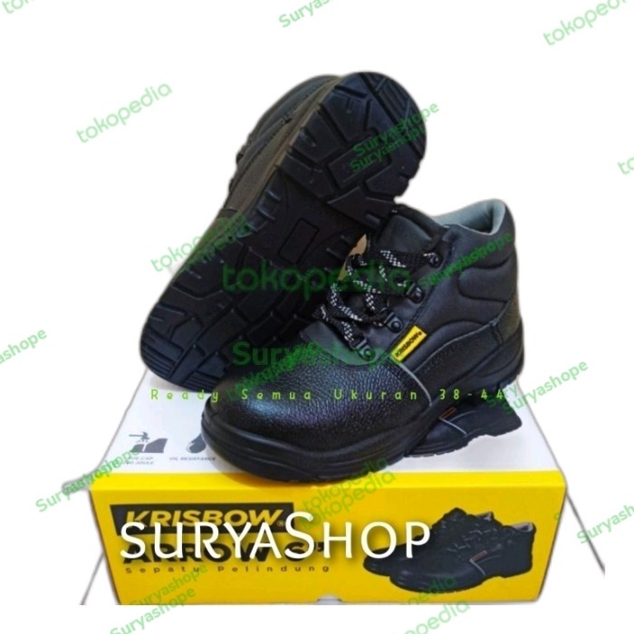 PROMO Sepatu safety Krisbow Arrow 6 inch - Hitam