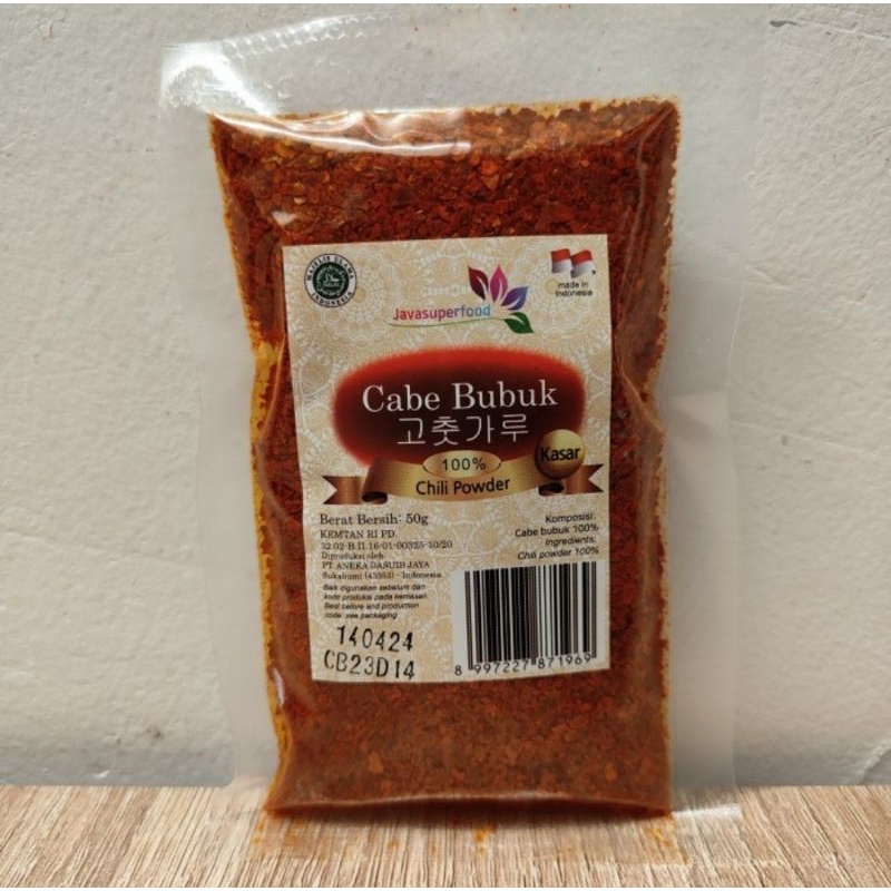 

Gochugaru Cabe Bubuk Korea Kasar 50gr - Bubuk Cabai Powder Halal