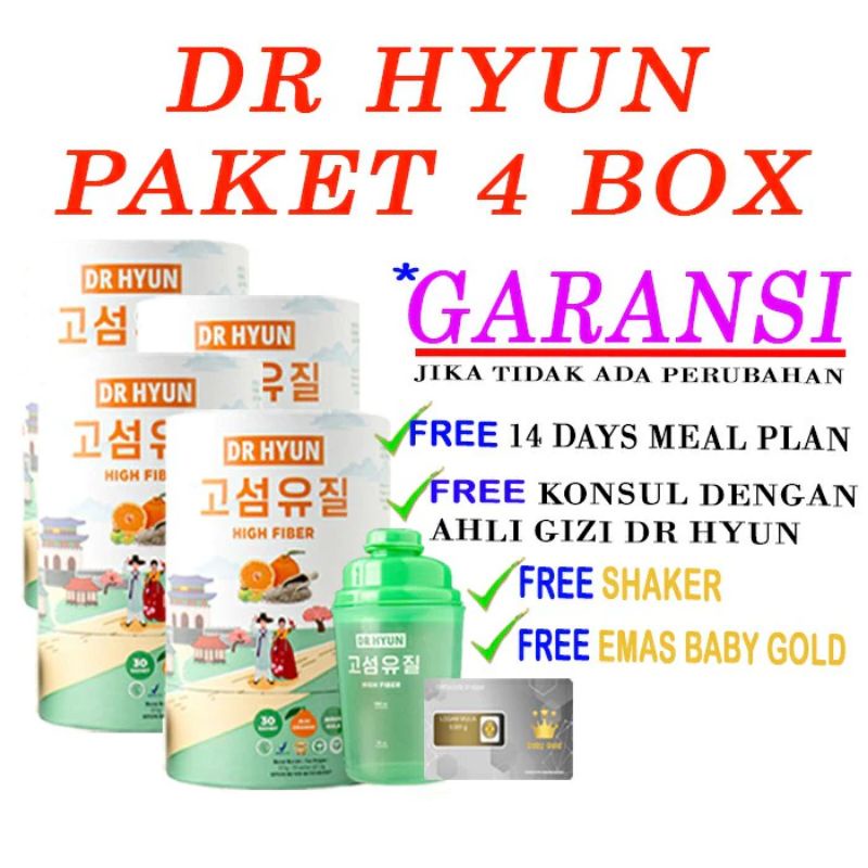 DR HYUN DRINK FIBER 4 BOX ISI 120 SASET DIET DETOKS DR Hyun DRINK FIBER