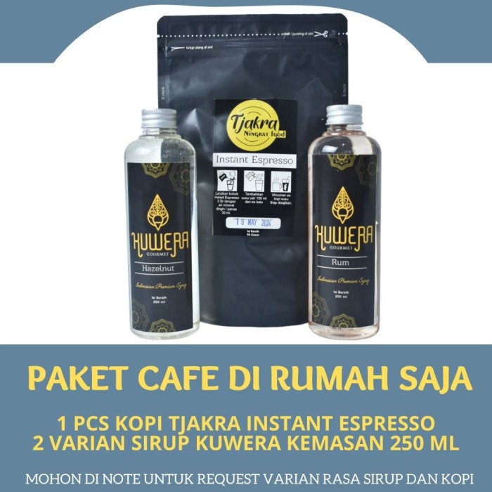 

Paket bundling Kopi Tjakra Instant espresso + Sirup Kuwera