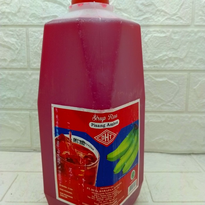 

sirup DHT asli pisang ijo Ambon Makassar isi 2 liter 1 pcs