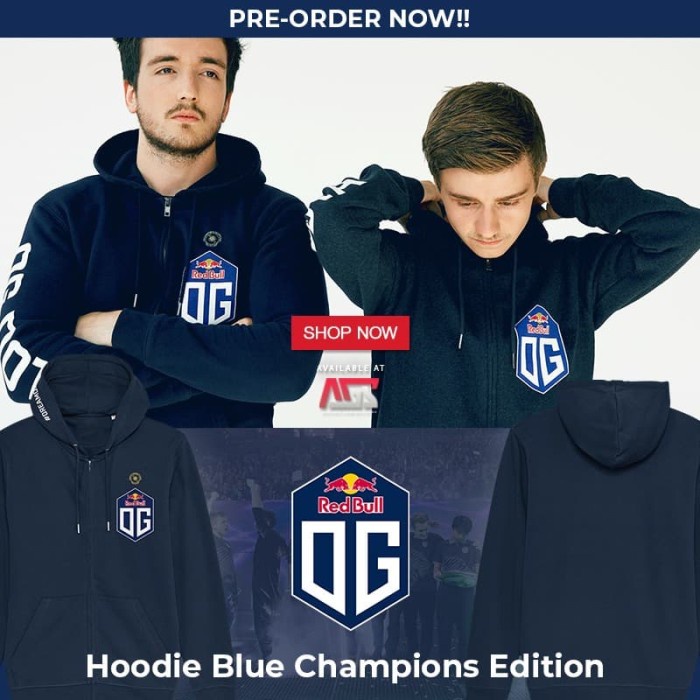 Jaket Team Og Ti Champions Dark Blue - Dota2 Gaming Gamers Esports