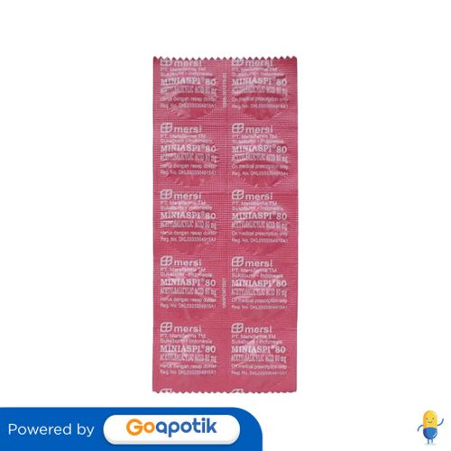 MINIASPI 80 MG STRIP 10 TABLET