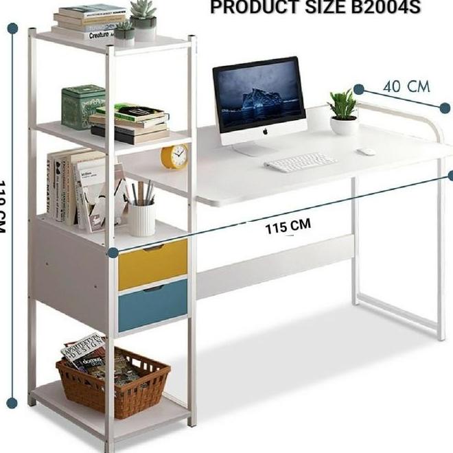  Meja Komputer Meja Kerja Meja Belajar Meja Kayu Laci 2 Mode B2004 - Afgharumart