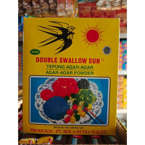 

Agar Agar Double Swallow Sun 1 Box isi 12 Sachet