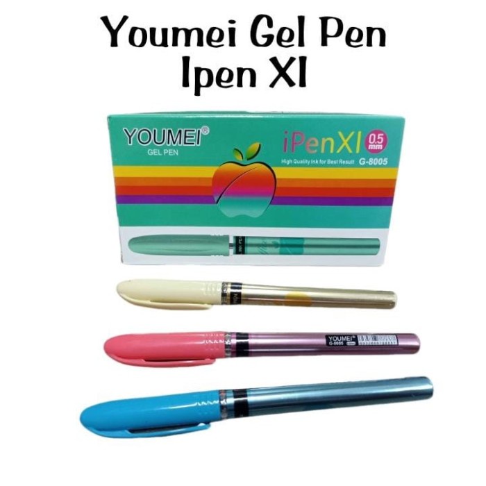 

PULPEN TINTA GEL / GEL PEN YOUMEI IPEN11 OFFICE WARNA HITAM ISI 12