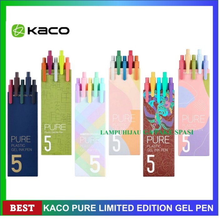 

Pulpen Warna Warni Sekolah Kantor 0 .5mm KACO Sign Pen Durable 5 PCS