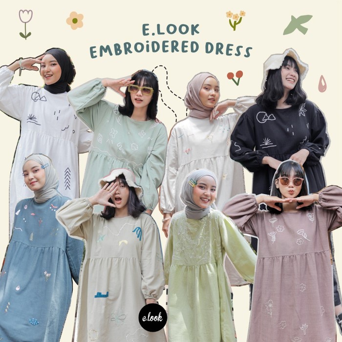 E.Look Embroidered Dress