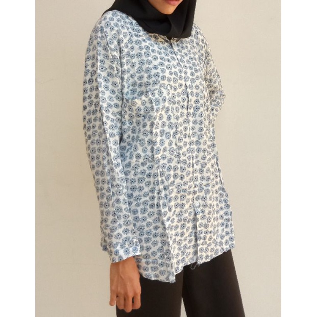 Kemeja Wanita Motif Bunga / Atasan Wanita Motif Bunga / Kemeja Oversize / Kemeja Motif Bunga daisy /