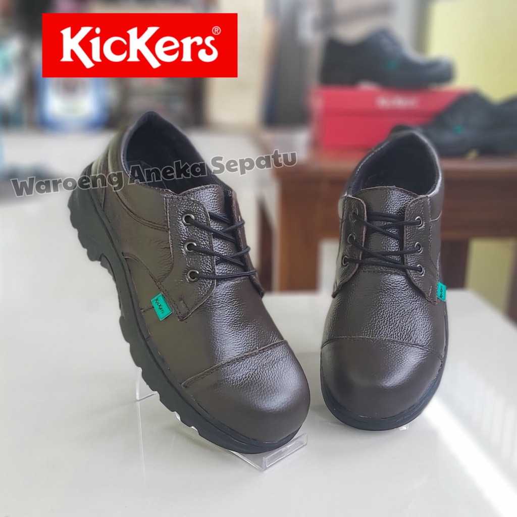 Sepatu Pria Boots KICKERS Pendek Pria Safety Komando Kulit Sepatu Formal Kasual PDL Low Sepatu Pansu