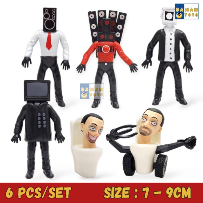 MAINAN SKIBIDI TOILET SIREN HEAD FIGURE PAJANGAN