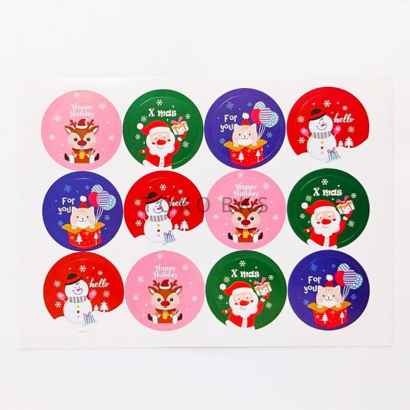 

STIKCER CHRISTMAS BULAT D:3CM 5 LEMBAR