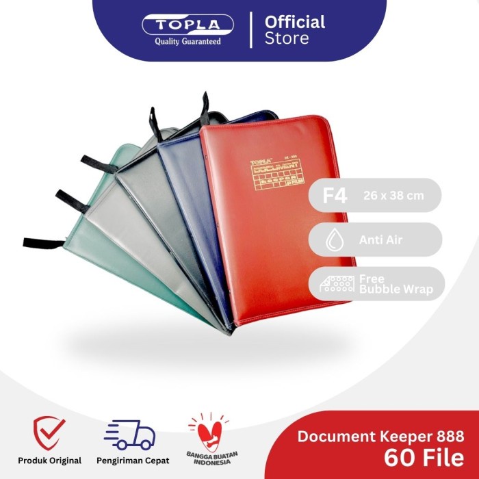 

For Sale Document Keeper 888 Map Dokumen Berkas Resleting Anti Air Topla 60File Terbaik