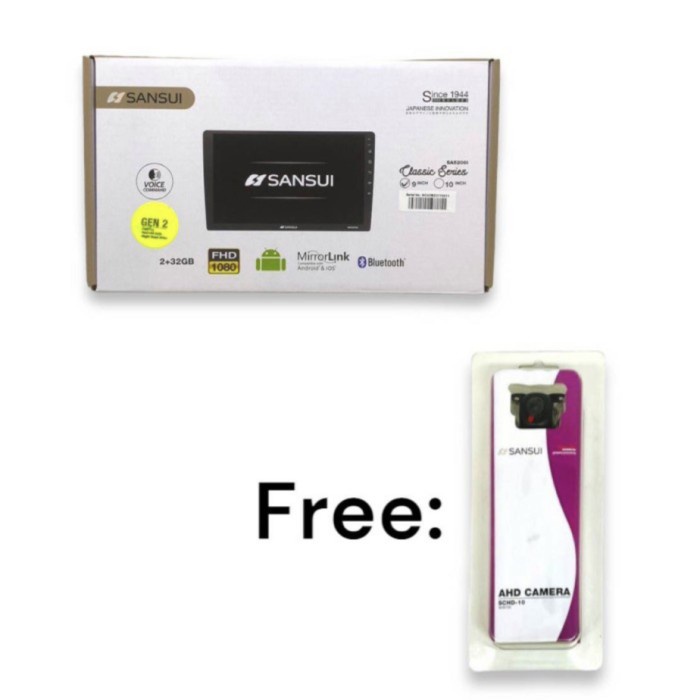 Termurah Headunit Android Sansui Classic Gen 2 2/32Gb Tv Mobil Bonus Kamera Murah