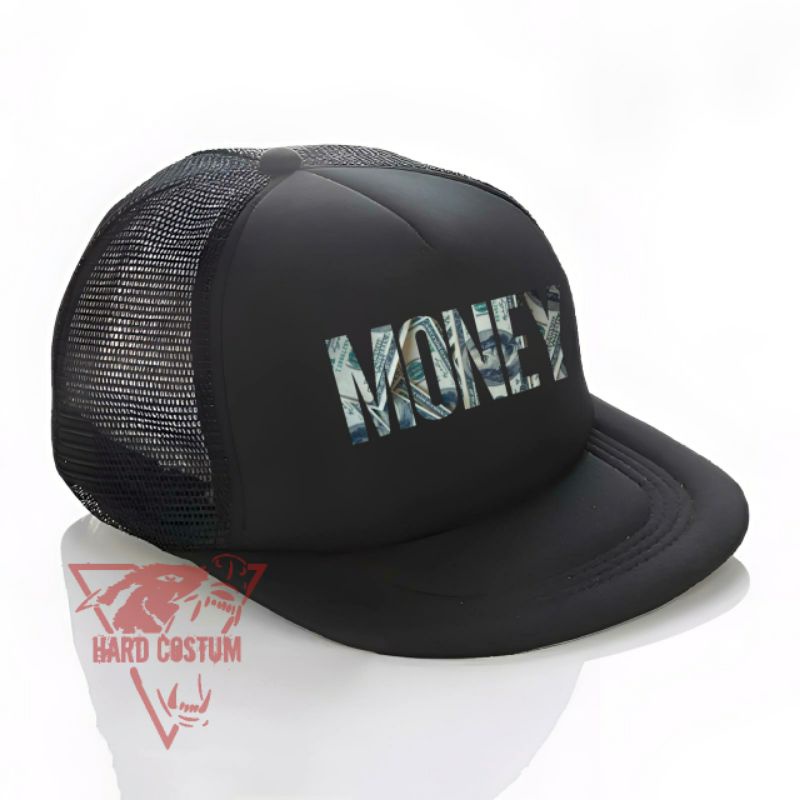 Topi Snapback Jaring distro / Trucker Hat / Topi Jaring Pria / Topi Logo - Money