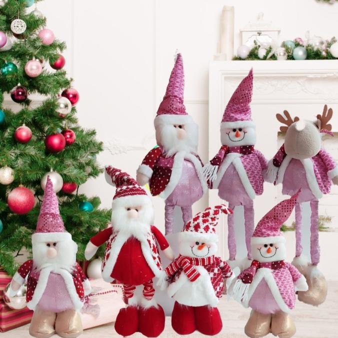 

Big Sale Boneka Santa Kaki Panjang Dekorasi Kado Natal Mewah Plush Toy Snowman Berkualitas
