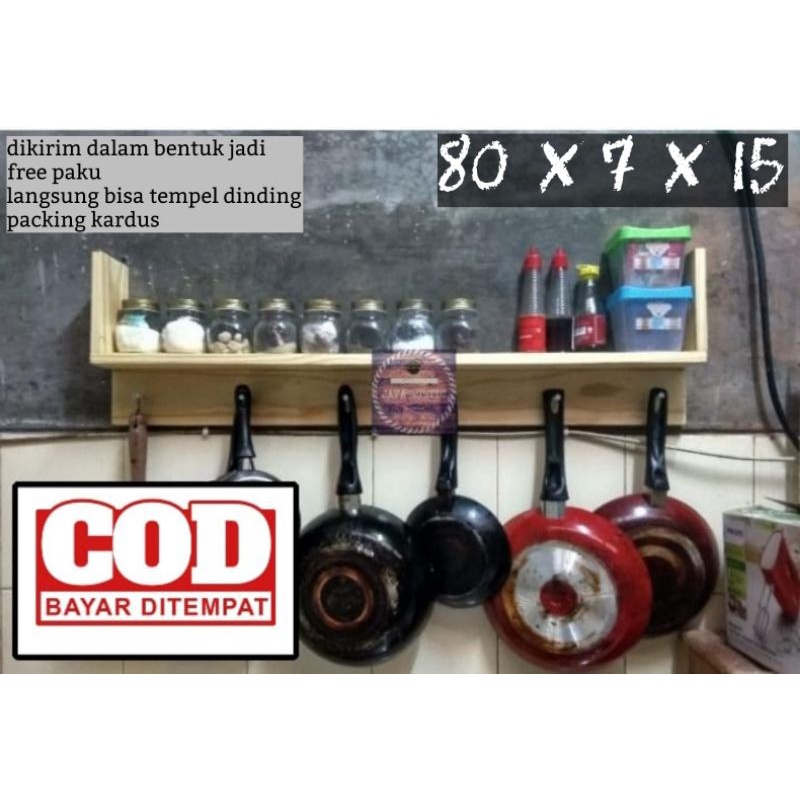 rak bumbu / rak bumbu kayu / rak bumbu dapur / rak bumbu tempel dinding