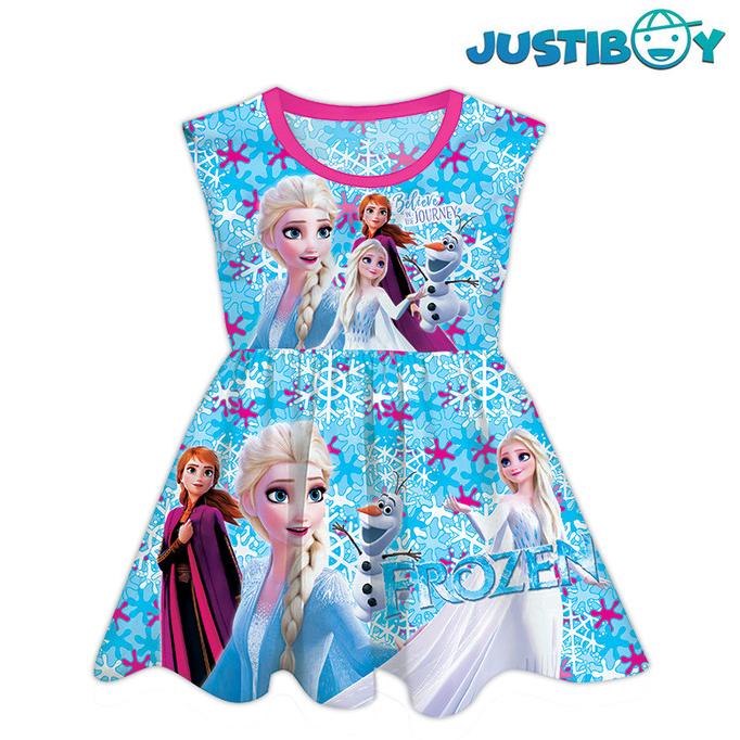 Terlaris Daster Anak Frozen Perempuan Umur 1- 9 Tahun Gambar Full Printing Terbaik