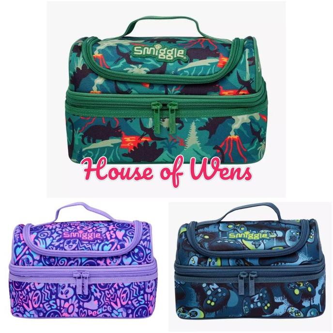 Smiggle Vivid Double Decker Lunchbox Original - Tas Bekal Smiggle Original