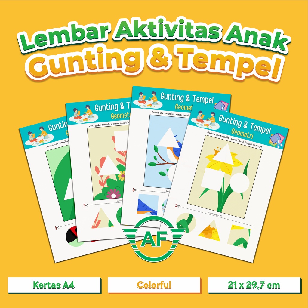 

Lembar Aktivitas Gunting & Tempel Geometri | Worksheet Lembar Kerja | Lembar Aktivitas Anak | Gunting Tempel | Geometri