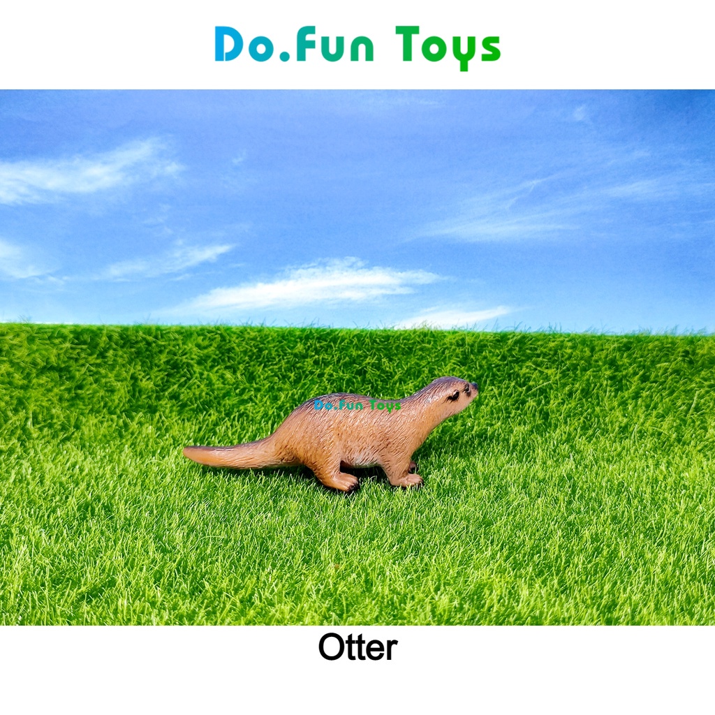 Animal Figurine Otter / Mainan Niatur Binatang Berang-Berang