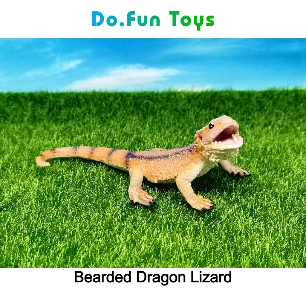 Animal Figurine Bearded Dragon Lizard / Mainan Niatur Binatang Kadal Bearded Dragon