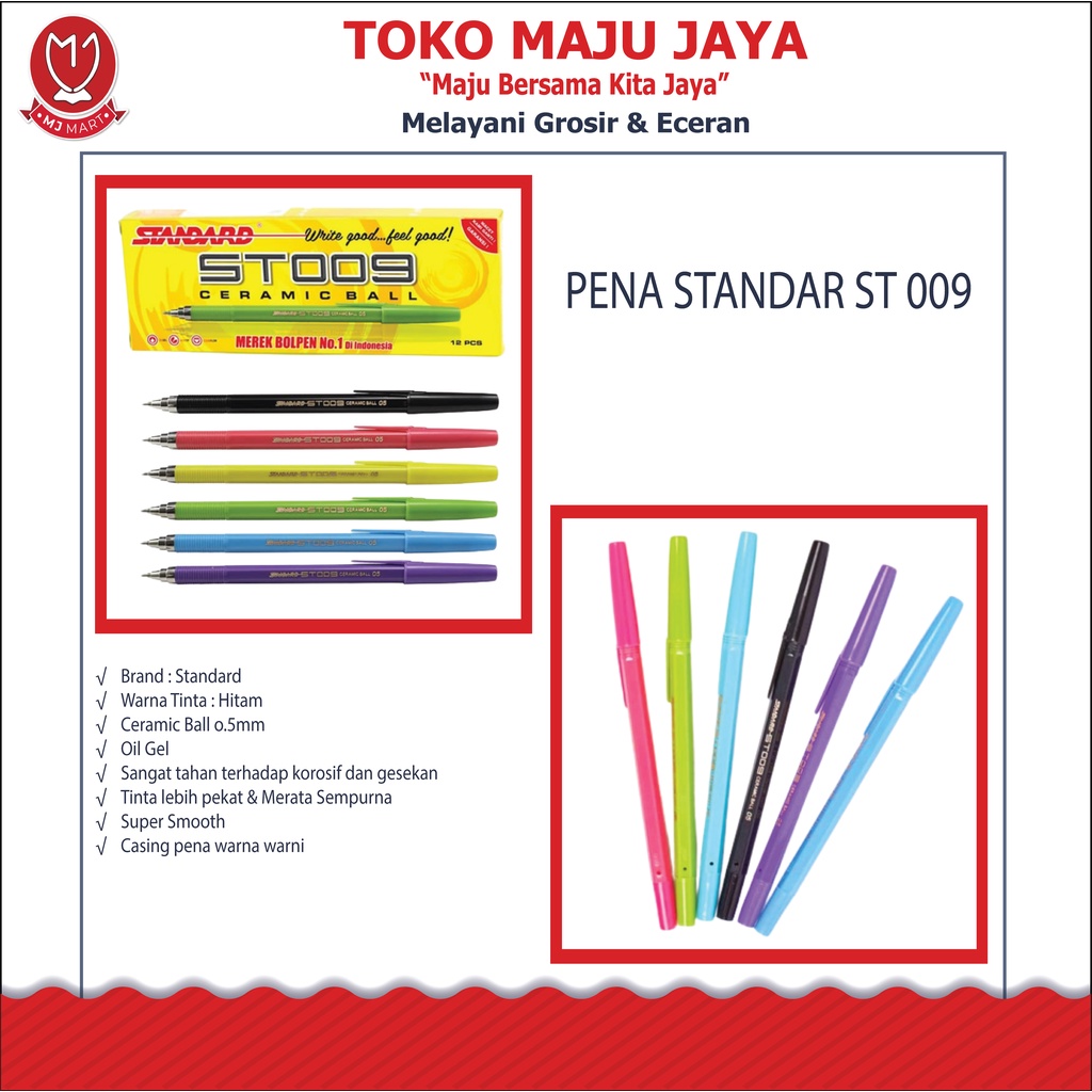 

PENA STANDAR ST 009 BLACK (isi 12 pcs)