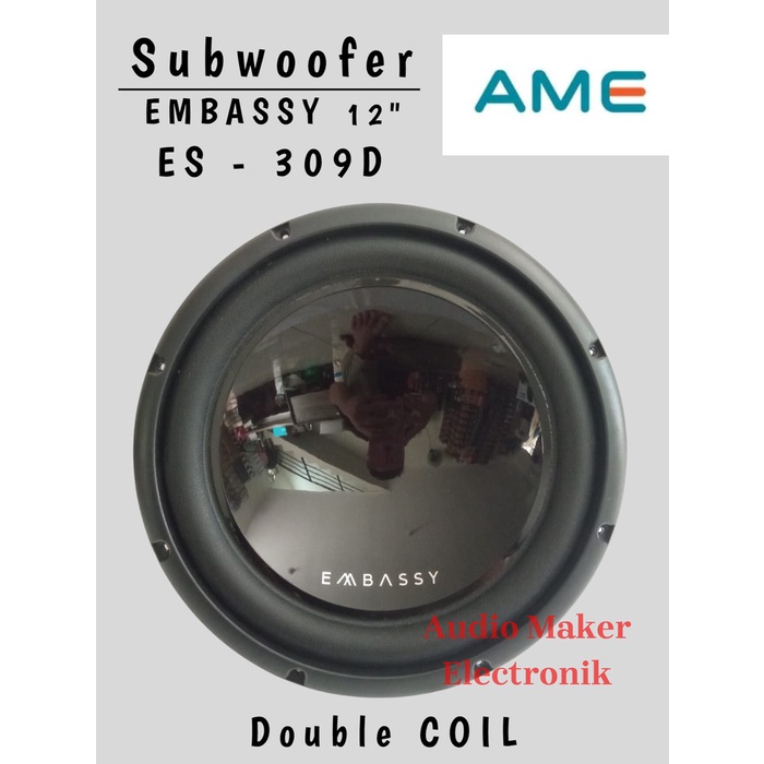 Promo Subwoofer Embassy 12 Inch Es 309D Double Coil Super Badak Embassy 12"