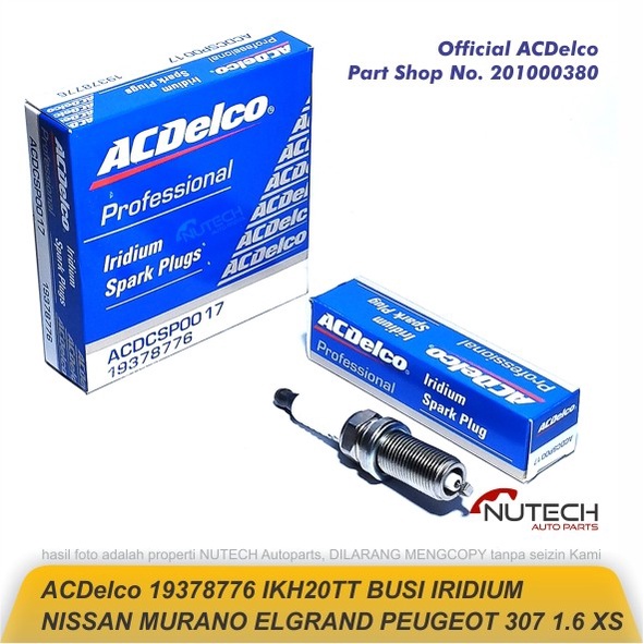 Busi Iridium Ikh20Tt Nissan Murano Elgrand Peugeot 307 1.6 Xs Acdelco Best Deal