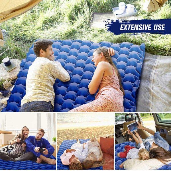 EVURU Kasur Matras Angin Double Inflatable Moistureproof Foldable - ER-125 - Kasur Camping Portabel 