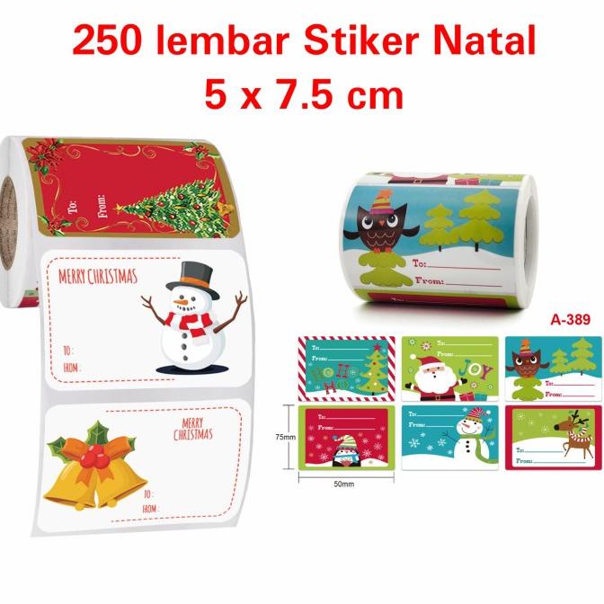 

Terbaik Stiker Natal Label Stiker Kado Natal Christmas Gift Sticker To From Stok Terbatas