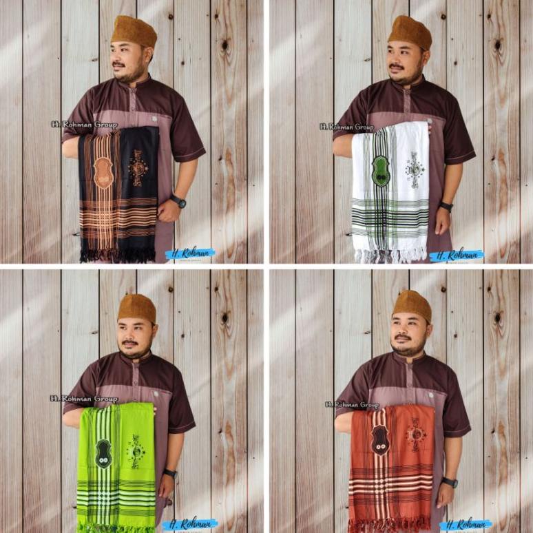 Terbaru - Sorban Motif NU kombinasi trompa rida ar-rida asli rayon Sorban Kashmir / Sorban Habib / U