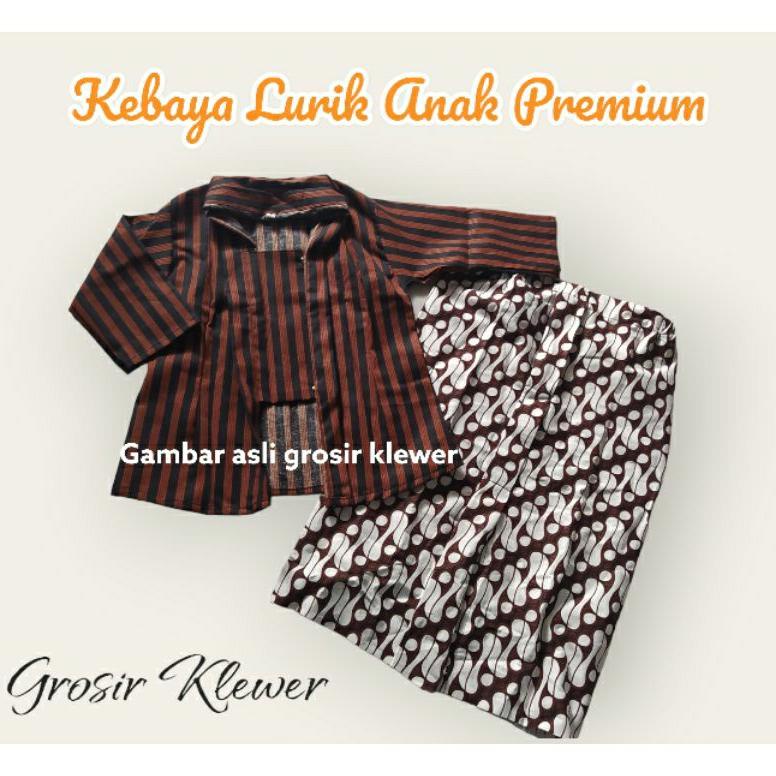 Promo - Kebaya Lurik   -  Kebaya Lurik Anak  Bahan Katun - Kebaya Anak - Baju Adat Jawa Anak 