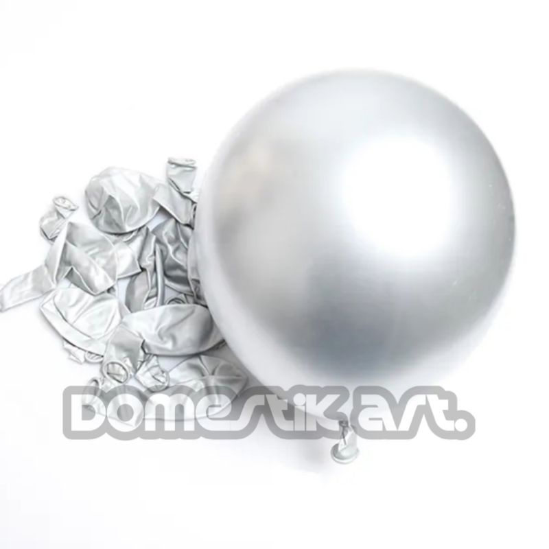 Balon Chrome SILVER / Balon latex chrome12 inch / Balon latex