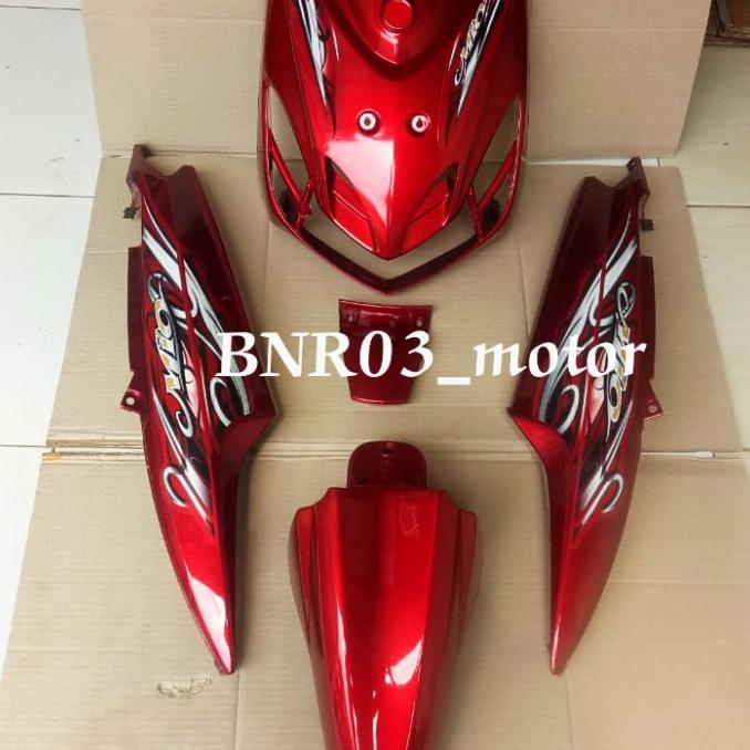 Cover Bodi Full Body Halus Motor Yamaha Mio Smile Merah Maroon