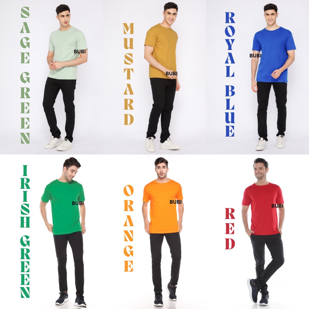 Kaos Polos Katun Bambu 30S S-Xl Cotton Bamboo 30S