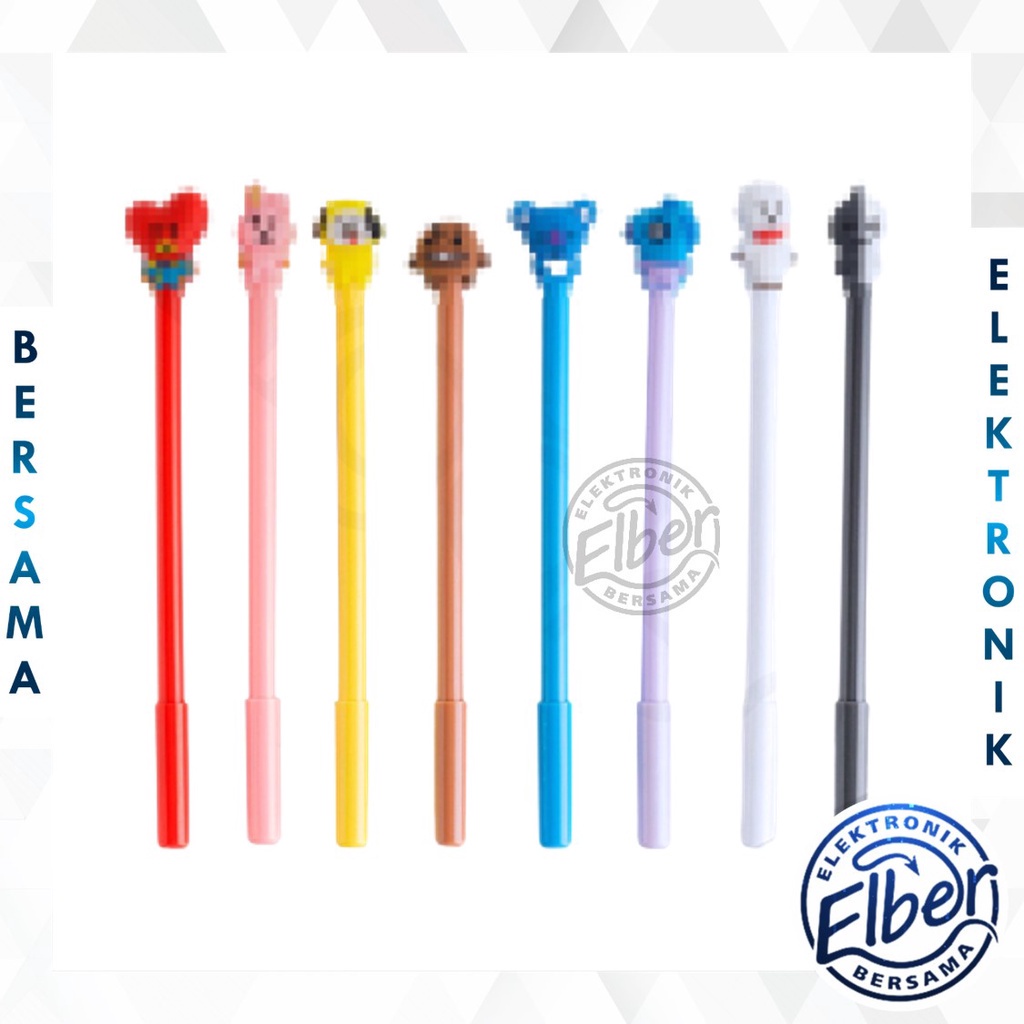 

ELBER Pena BT-21 Karakter Pulpen Warna Army 0.5mm Balpoin Lucu Murah Y1067