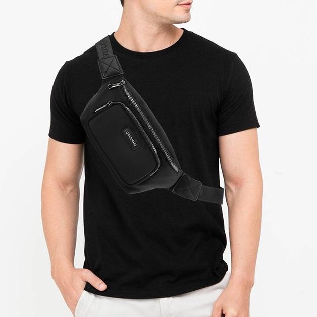 Obermain Tas Pria TREVOR WAIST BAG Black OBC126UBK