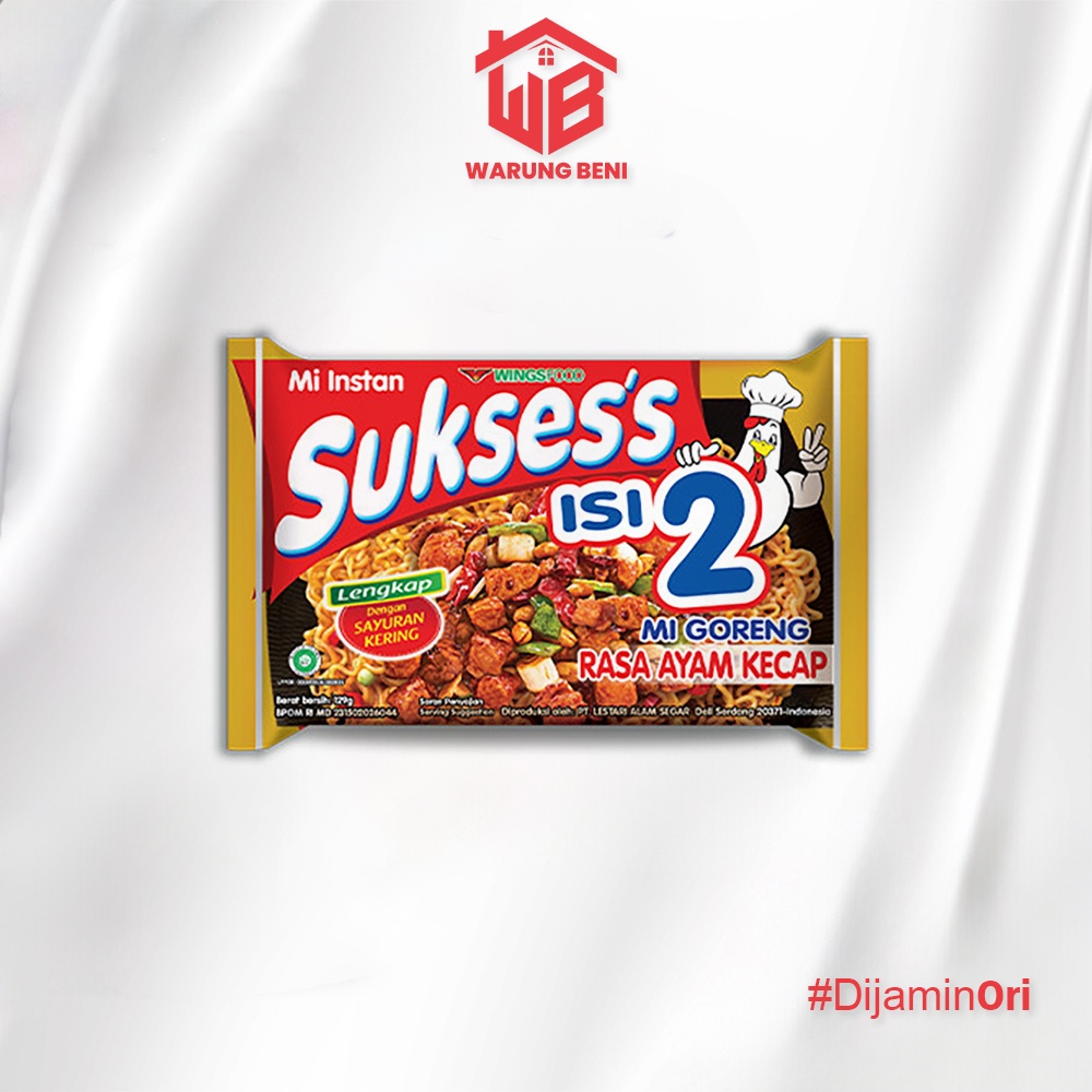 

Suksess Mie Instan Goreng Ayam Kecap 129 gr isi 2