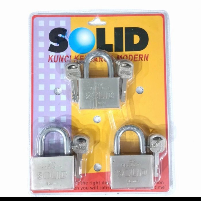 Latin- Gembok Pagar/Gembok Kunci Gudang Master Key 3/Solid Baja 809 50Mm Mk3