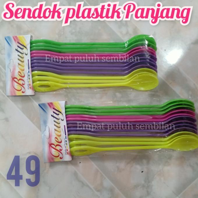 :>:>:>:>] sendok es / sendok teh panjang / sendok buah plastik warna