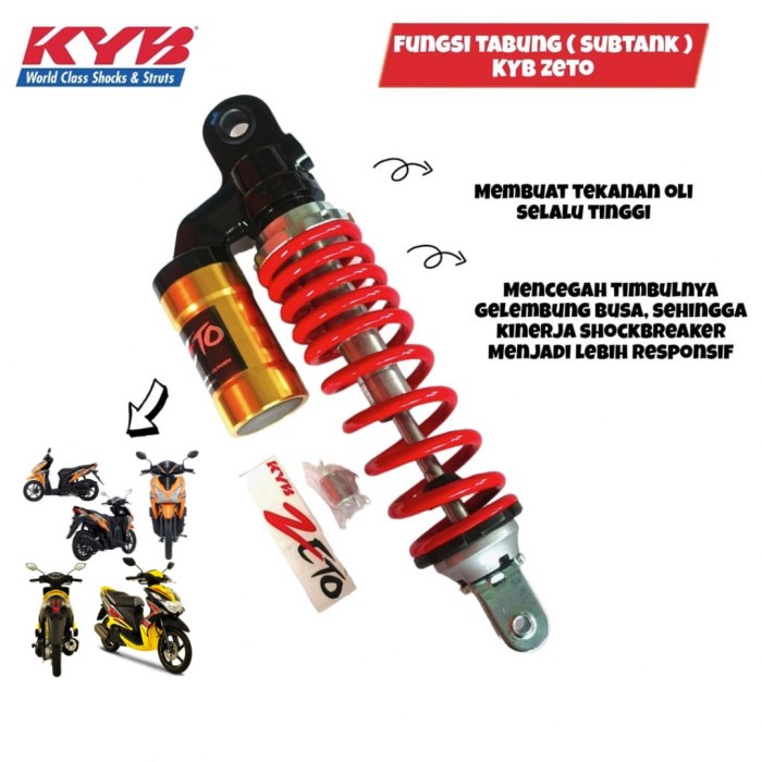 [Baru] Shockbreaker Shock Motor Vario 110 Beat Scoopy Kyb Zeto 1270 R Tabung Berkualitas