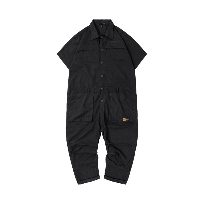 Ssst Coverall Shortsleeve Jumpsuit Hitam