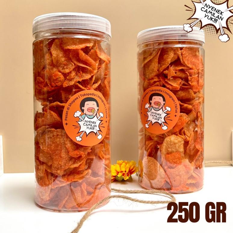 

KERIPIK KENTANG BALADO 250GR GURIH ENAK BANGET! ADA PEDES DAN MANISNYA DIKIT Best Seller