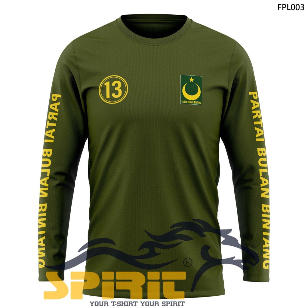 BARUU KAOS PARTAI BULAN BINTANG LENGAN PANJANG BAJU TSHIRT PBB BIG SIZE / KAOS DISTRO HIGH QUALITY