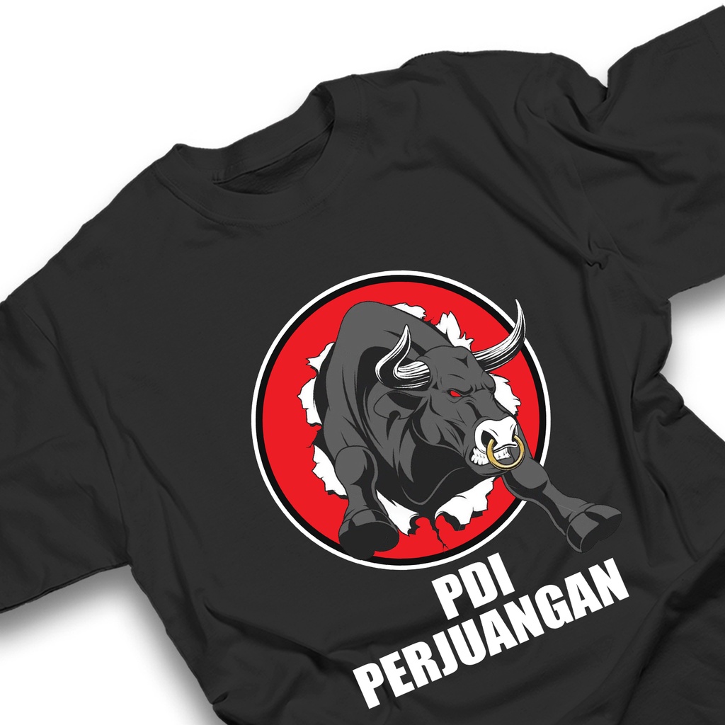 BARUU Kaos Sablon Distro PDI PERJUANGAN Cotton Combed 30s Premium / Baju Lengan Pendek Reguler
