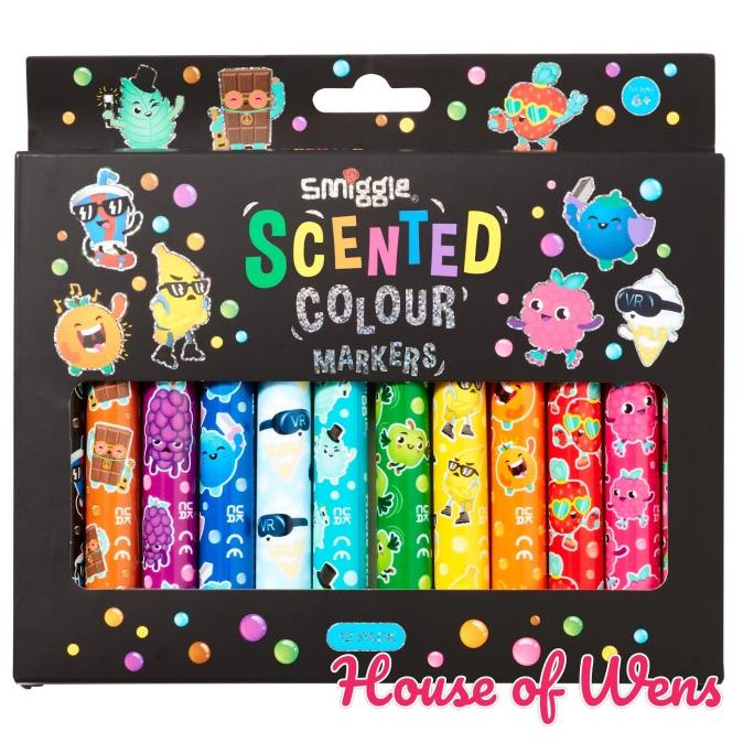 

Terlaris Smiggle Lil' Scent Crazy Critters Scented Marker Pack X12 - Spidol Limited Edition