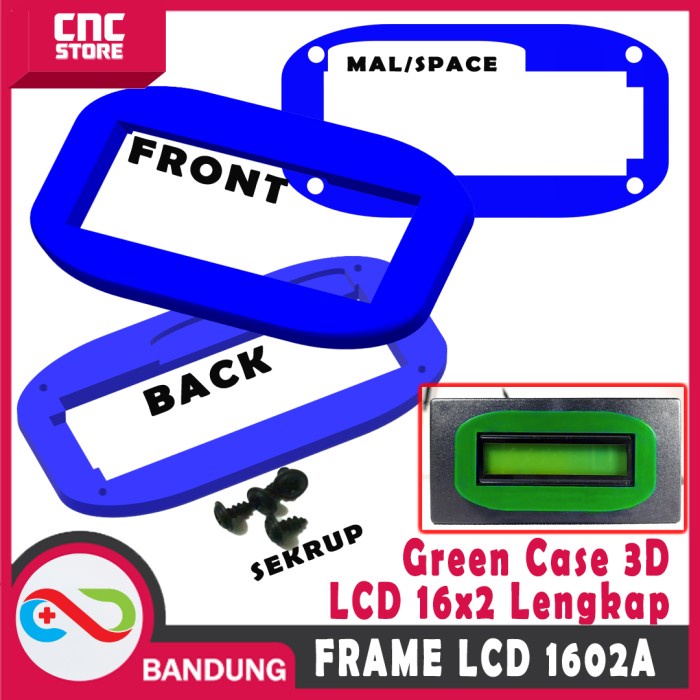 1602 16 X 2 LCD FRAME AKRILIK CASE LCD HIJAU