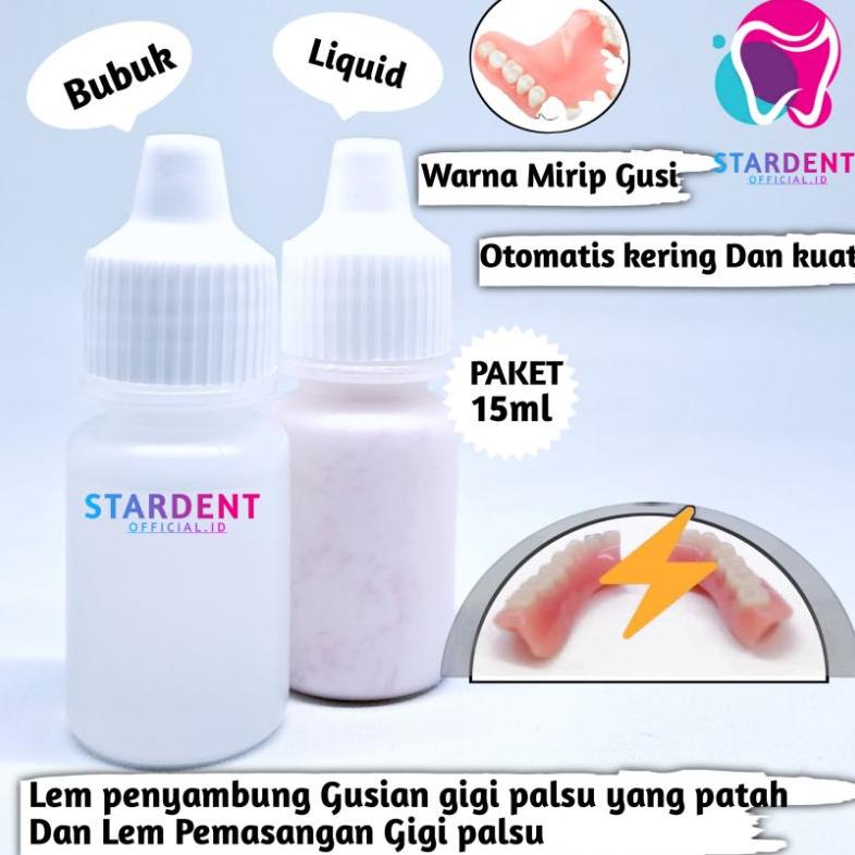 Kekinian Lem penyambung gusian gigi palsu yang patah / Lem gigi palsu otomatis dan kuat ,.